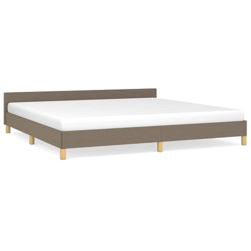 Cadre De Lit Sans Matelas Taupe 200x200 Cm Tissu