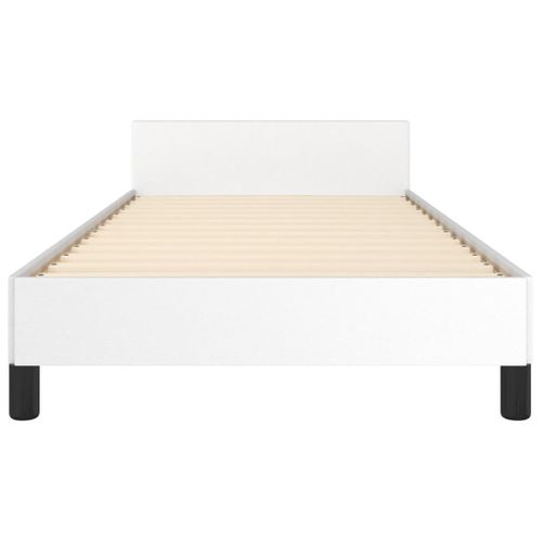 Cadre De Lit Avec Tête De Lit Blanc 100x200 Cm
