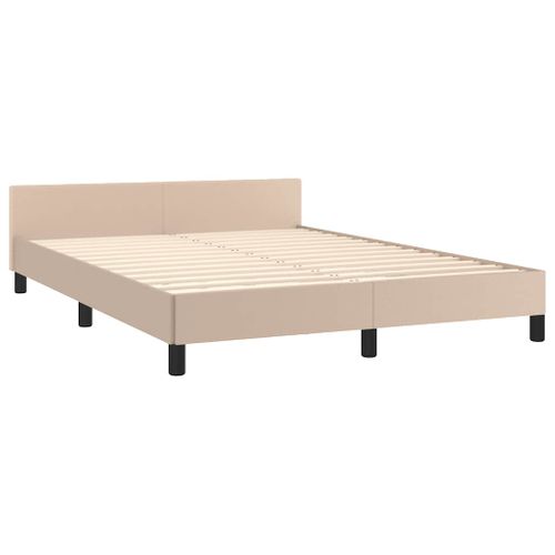Cadre De Lit Avec Tête De Lit Sans Matelas Cappuccino 140x190cm