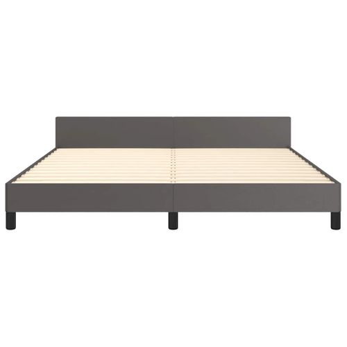 Cadre De Lit Avec Tête De Lit Sans Matelas Gris 160x200 Cm