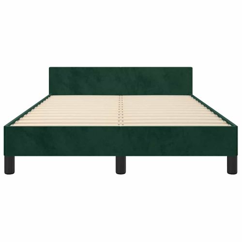 Cadre De Lit Sans Matelas Vert Foncé 120x200 Cm Velours