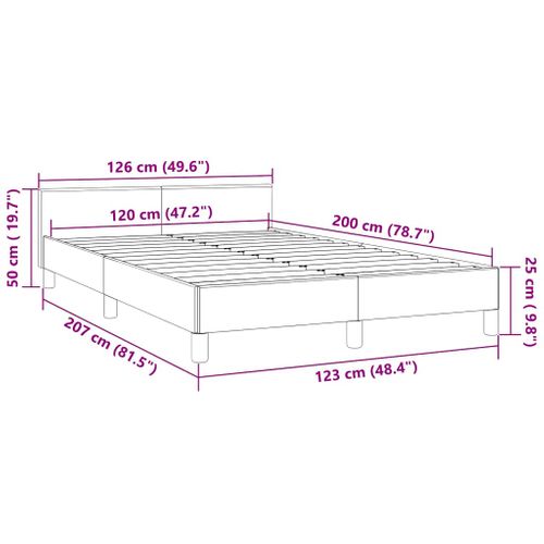 Cadre De Lit Sans Matelas Vert Foncé 120x200 Cm Velours