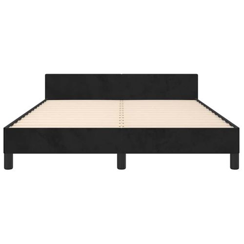 Cadre De Lit Sans Matelas Noir 140x190 Cm Velours