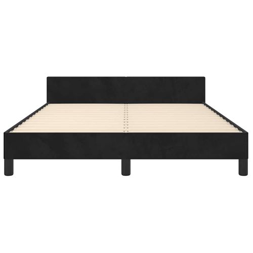 Cadre De Lit Sans Matelas Noir 140x200 Cm Velours