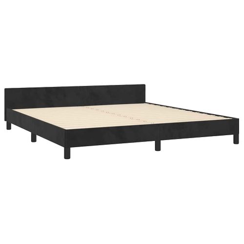 Cadre De Lit Sans Matelas Noir 160x200 Cm Velours