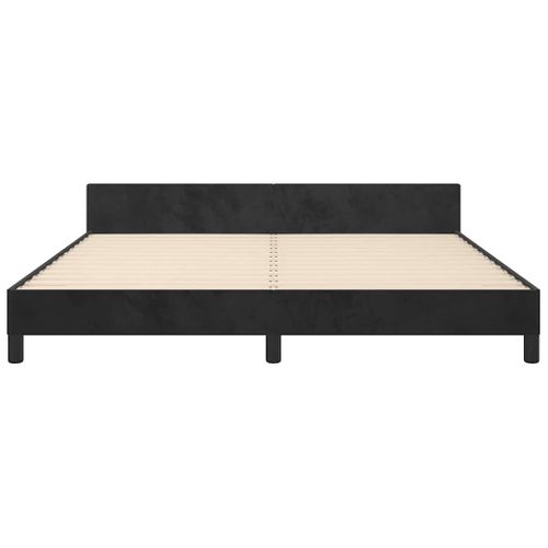 Cadre De Lit Sans Matelas Noir 160x200 Cm Velours