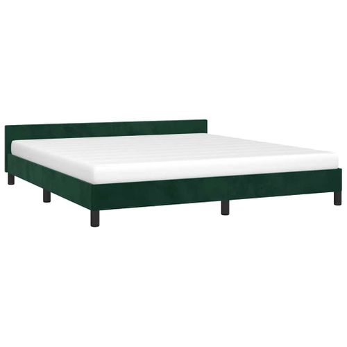 Cadre De Lit Sans Matelas Vert Foncé 180x200 Cm Velours