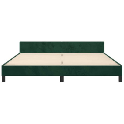 Cadre De Lit Sans Matelas Vert Foncé 180x200 Cm Velours