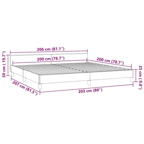 Cadre De Lit Sans Matelas Bleu Foncé 200x200 Cm Velours