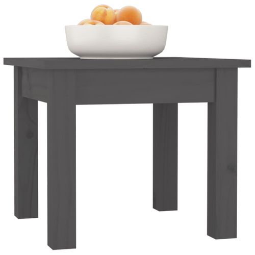 Table Basse Gris 35x35x30 Cm Bois Massif De Pin