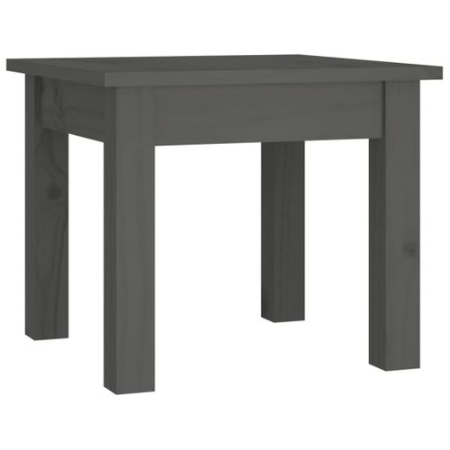 Table Basse Gris 35x35x30 Cm Bois Massif De Pin