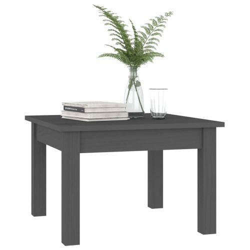 Table Basse Gris 45x45x30 Cm Bois Massif De Pin