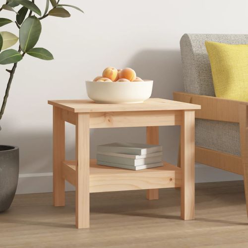 Table Basse 45x45x40 Cm En Bois De Pin Massif