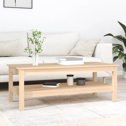 Table Basse 110x50x40 Cm Bois Massif De Pin