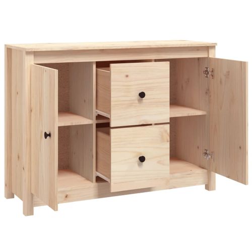 Buffet 100x35x74 Cm Bois Massif De Pin
