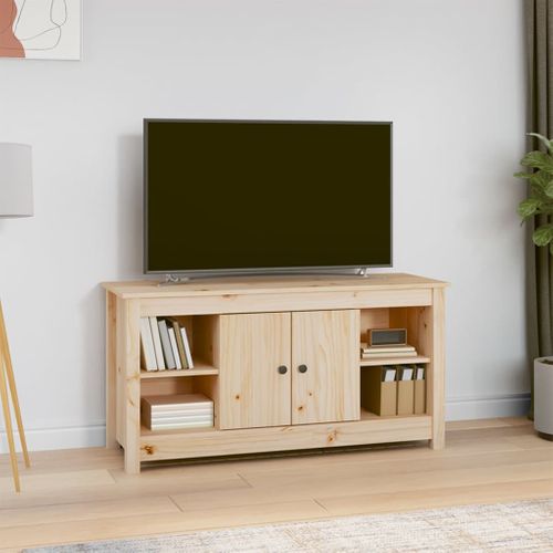 Meuble TV 103x36,5x52 Cm Bois De Pin Massif
