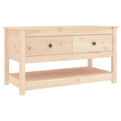 Table Basse 102x49x55 Cm Bois Massif De Pin