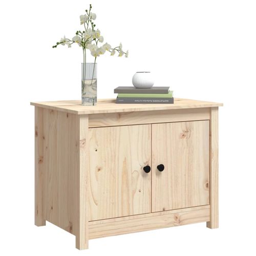 Table Basse 71x49x55 Cm Bois Massif De Pin