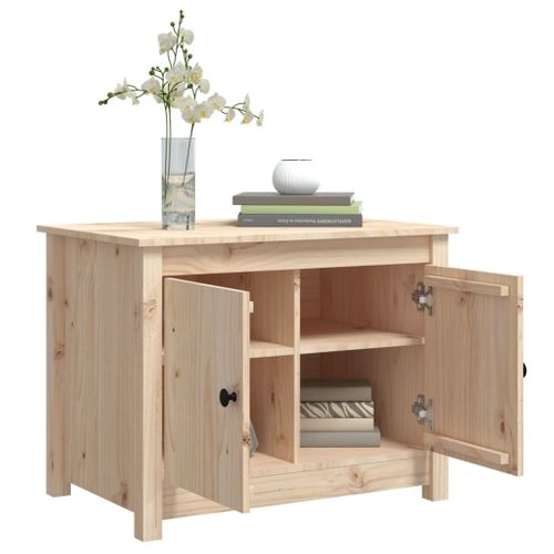 Table Basse 71x49x55 Cm Bois Massif De Pin