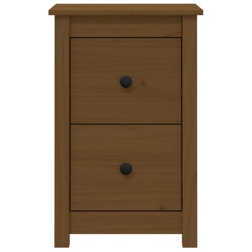 Tables De Chevet 2 Pièces Marron Miel 40x35x61,5 Cm Pin Solide