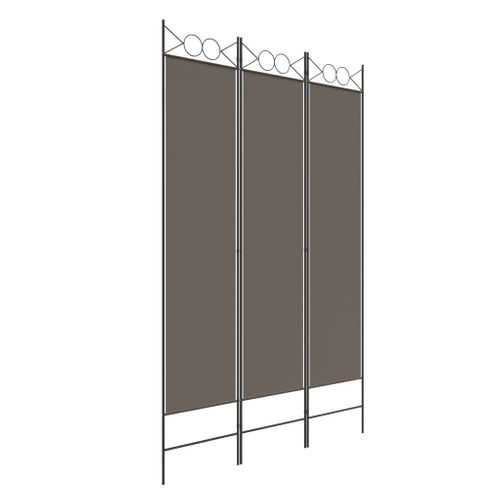 Paravent 3 Panneaux Anthracite 120x220 Cm Tissu