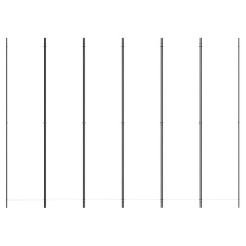 Cloison De Séparation Pliable à 6 Panneaux En Tissu Blanc 300 X 220 Cm