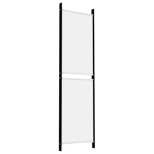Cloison De Séparation 4 Panneaux Blanc 200x180 Cm Tissu