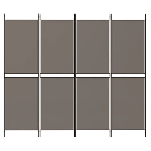 Paravent 4 Panneaux Anthracite 200x220 Cm Tissu