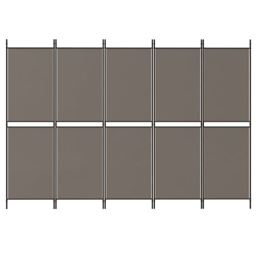 Paravent 5 Panneaux Anthracite 250x220 Cm Tissu