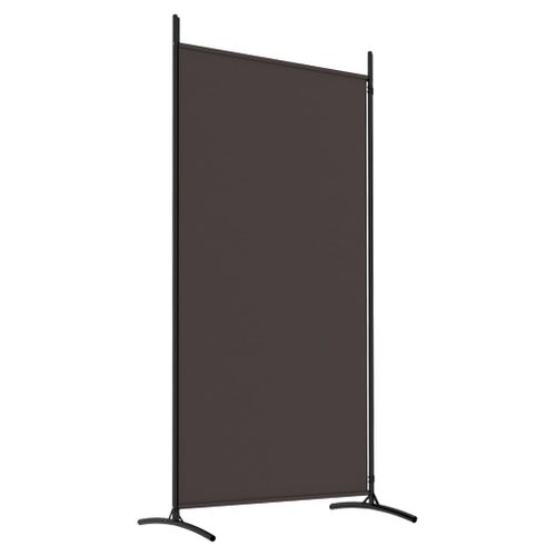 Cloison De Séparation 2 Panneaux Marron 175x180 Cm Tissu