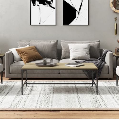 Table Basse Chêne Sonoma 100x50x35 Cm Bois Contreplaqué