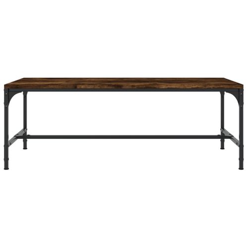 Table Basse Chêne Fumé 100x50x35 Cm Bois Contreplaqué