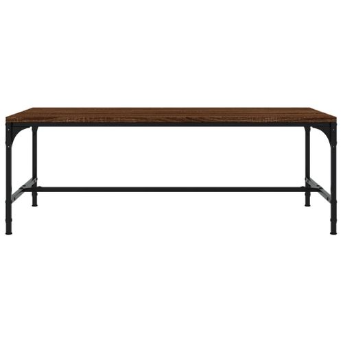 Table Basse Chêne Marron 100x50x35 Cm Bois Contreplaqué