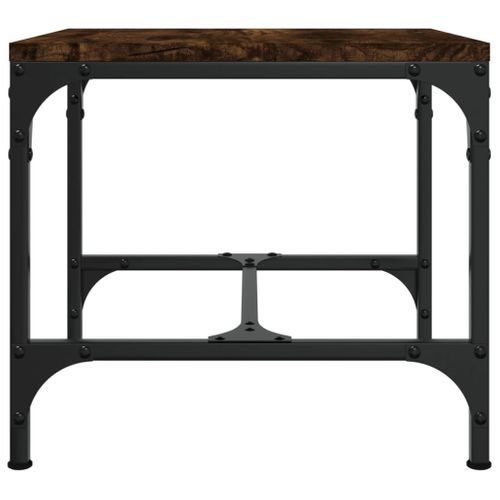 Table Basse Chêne Fumé 50x50x35 Cm Bois Contreplaqué