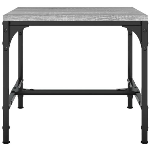 Table Basse Sonoma Gris 50x50x35 Cm Bois Contreplaqué
