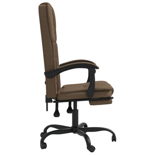 Fauteuil Inclinable De Bureau Marron Tissu