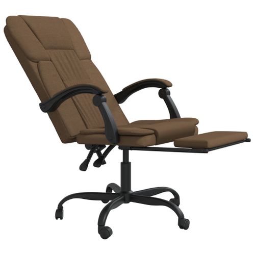 Fauteuil Inclinable De Bureau Marron Tissu