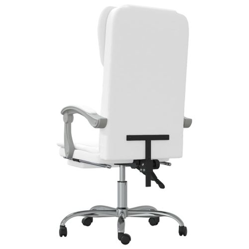 Fauteuil Inclinable De Bureau Blanc Similicuir