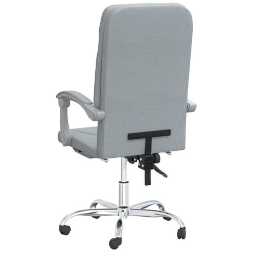 Fauteuil Inclinable De Bureau Gris Clair Tissu