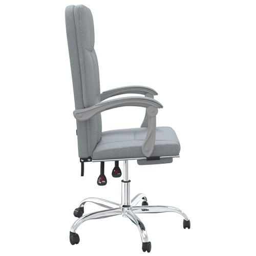 Fauteuil Inclinable De Bureau Gris Clair Tissu