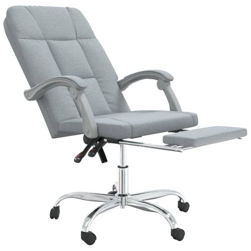Fauteuil Inclinable De Bureau Gris Clair Tissu