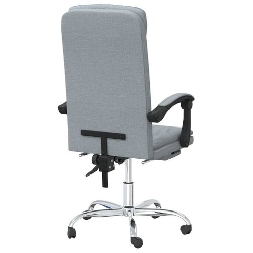 Fauteuil Inclinable De Bureau Gris Clair Tissu