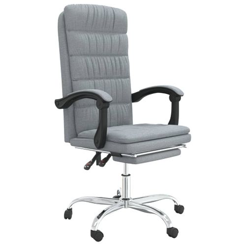Fauteuil Inclinable De Bureau Gris Clair Tissu