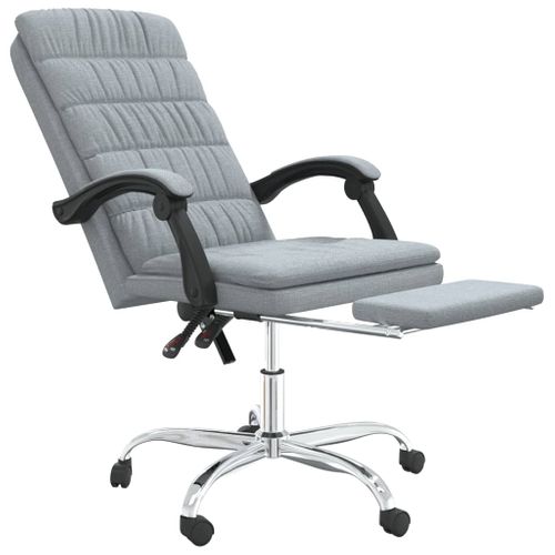 Fauteuil Inclinable De Bureau Gris Clair Tissu
