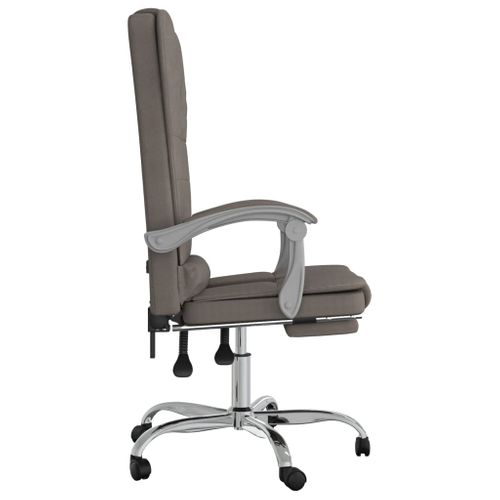 Fauteuil De Massage Inclinable De Bureau Taupe Tissu