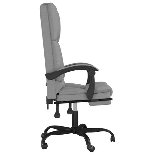 Fauteuil De Massage Inclinable De Bureau Gris Clair Tissu