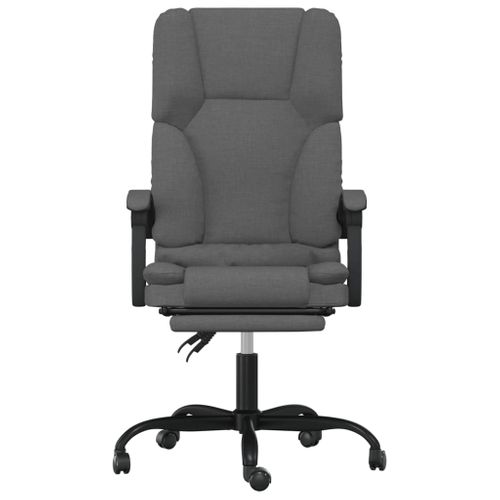 Fauteuil De Massage Inclinable De Bureau Gris Foncé Tissu