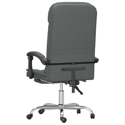 Fauteuil De Massage Inclinable De Bureau Gris Foncé Tissu