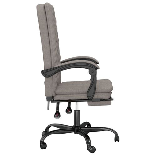 Fauteuil Inclinable De Bureau Taupe Tissu