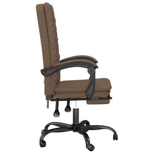 Fauteuil Inclinable De Bureau Marron Tissu